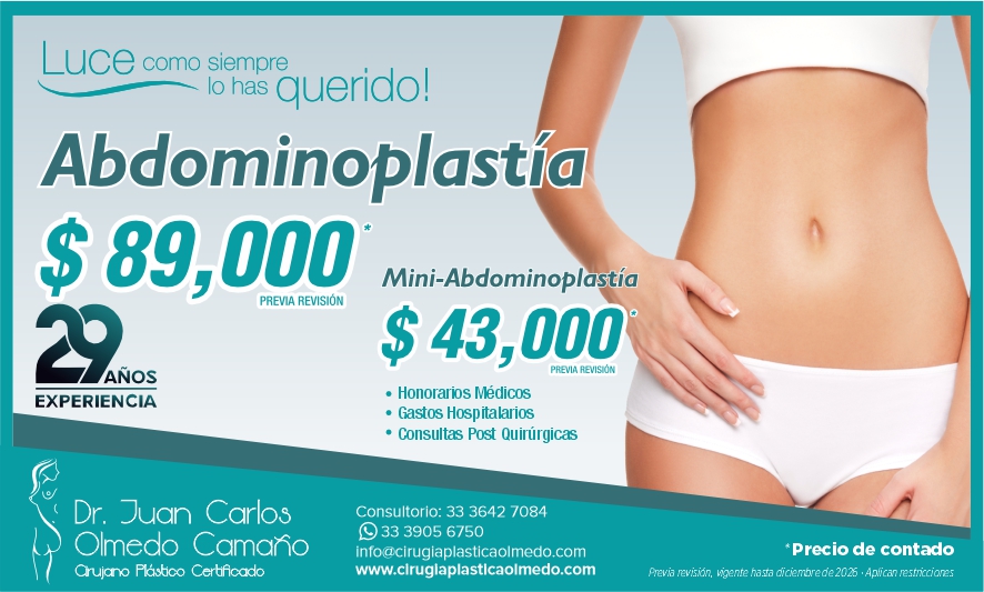 Precio Paquete Cirugía Plástica de Abdominoplastia